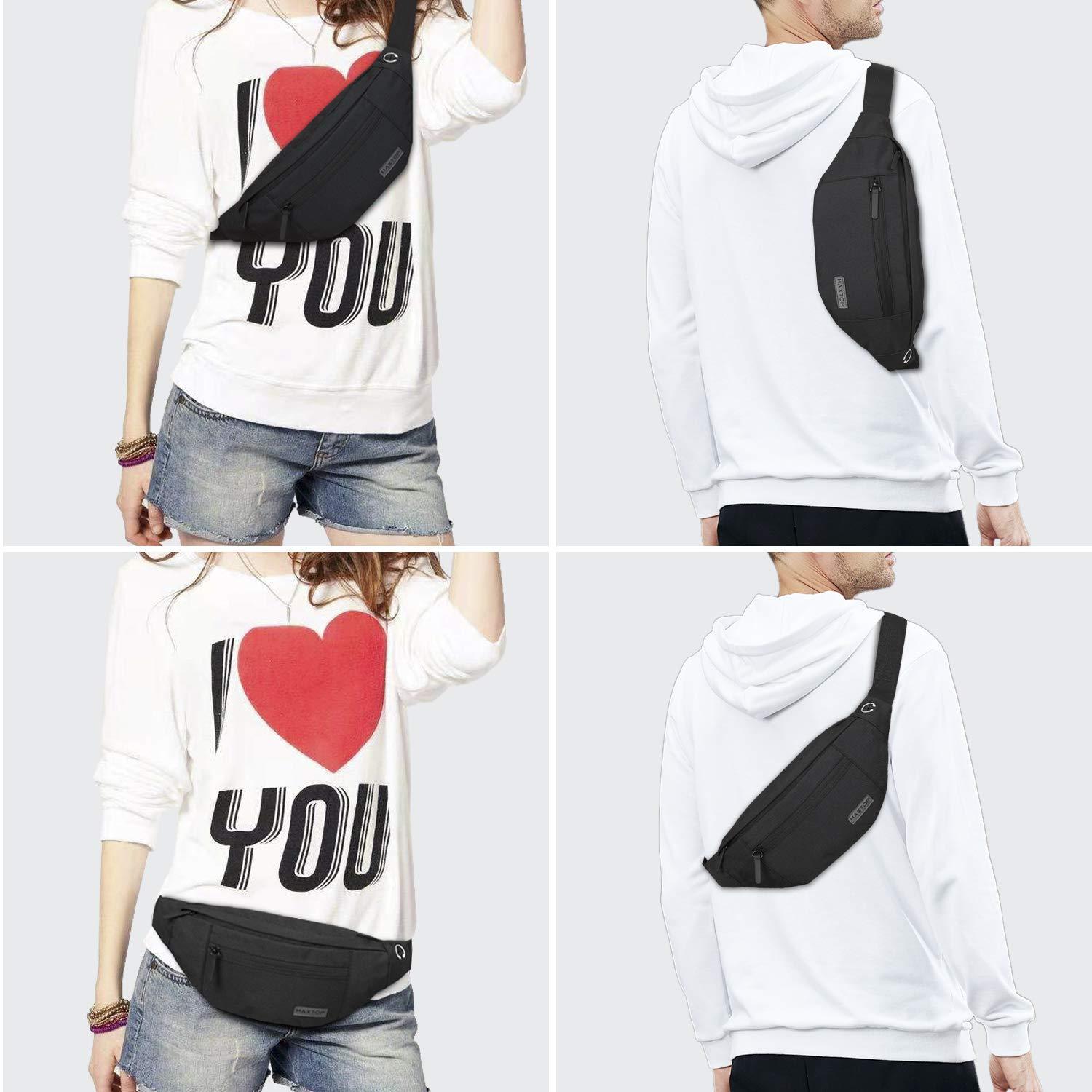 Túi thắt lưng nam nữ Gói thắt lưng Unisex có giắc cắm tai nghe