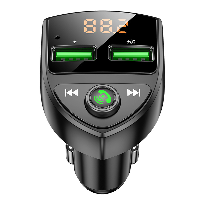 Tẩu sạc nhanh Bluetooth Rundong C8 cao cấp | Kiêm máy nghe nhạc Mp3, 1 cổng sạc nhanh USB QC 3.0 và khe cắm thẻ nhớ - Hàng chính hãng