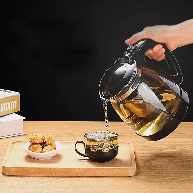 Ấm Pha Trà, Bình Lọc Trà 1,3l 1,8l Bình trà Có Lưới Lọc Ấm Pha Cafe
