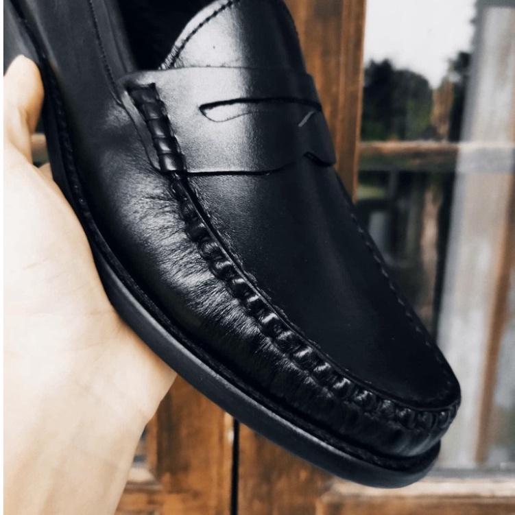 Giày Lười Nam DECEMBER Penny Loafer Black - LF01