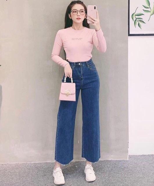 Quần jean suông 2 màu