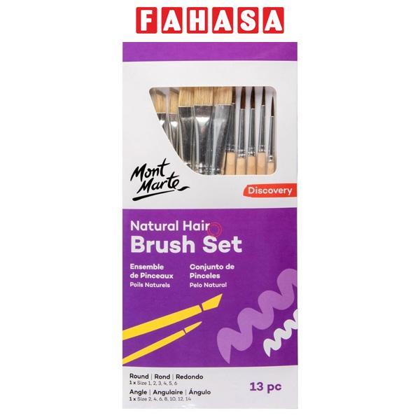 Bộ 13 Cọ Vẽ Natural Hair Brush - Mont Marte BMHS0059