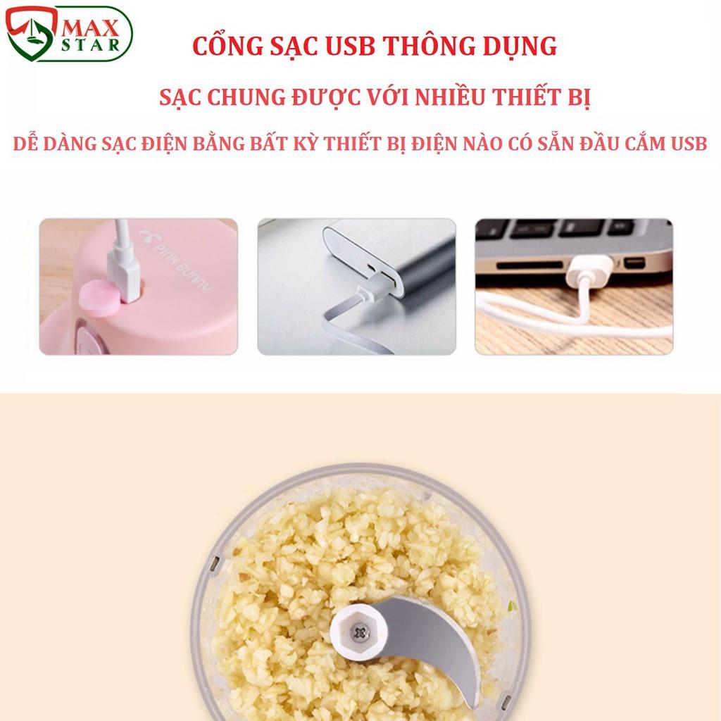 Máy xay tỏi ớt mini cầm tay bằng điện Xay tỏi ớt hành thịt cầm tay mini cao cấp