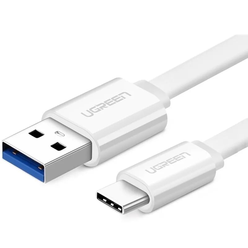 Cáp USB TypeC sang USB 3.0 cáp dẹt 1M màu Trắng Ugreen UC10692US172 Hàng chính hãng