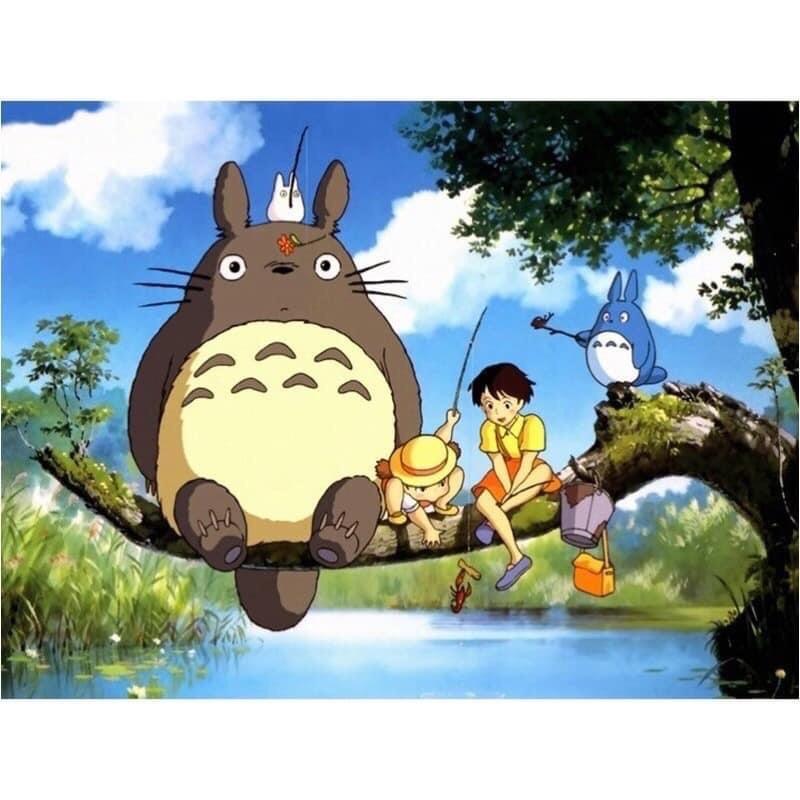 Bộ tranh đính đá 5D tự làm hình Totoro 40*30cm