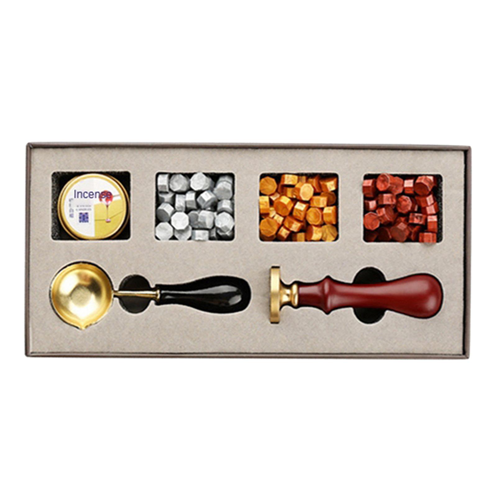 Wax Seal Stamp Kit Wax Beads Sealing Stamp for Envelopes Thank Yoy