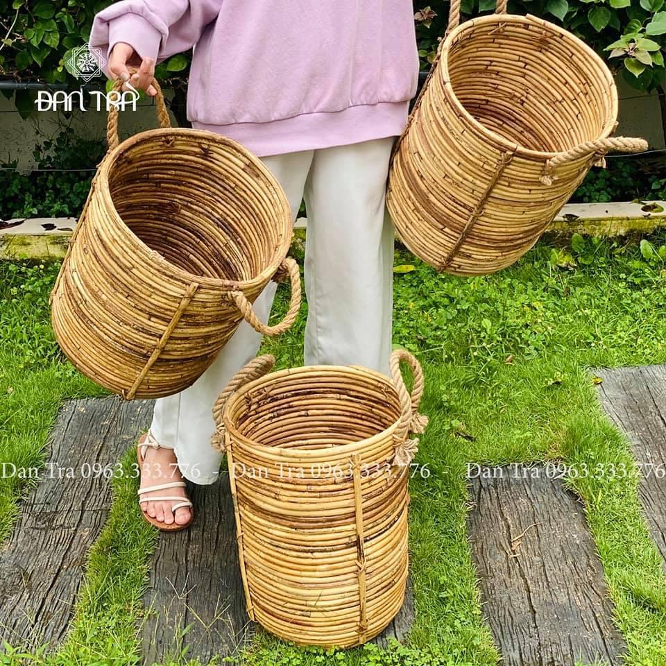 [GIÁ XƯỞNG] Sọt Mây Rustic Cổ Điển - Sọt Mây Tre Đựng Quần Áo