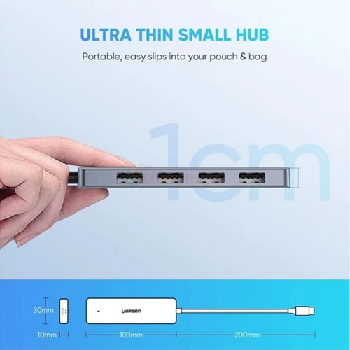 Cổng chuyển đổi Ugreen 4-Port USB 3.0 Hub CM129 70336 - Hàng chính hãng