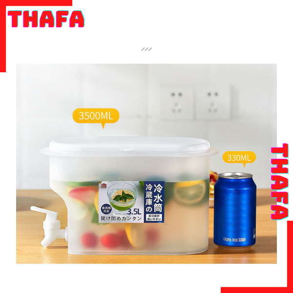 Bình đựng nước trái cây có vòi để tủ lạnh 3,5L hàng chính hãng THAFA