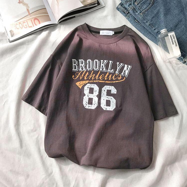 Áo thun tay lỡ form rộng Brooklyn 86 - Unisex nam nữ đều mặc được