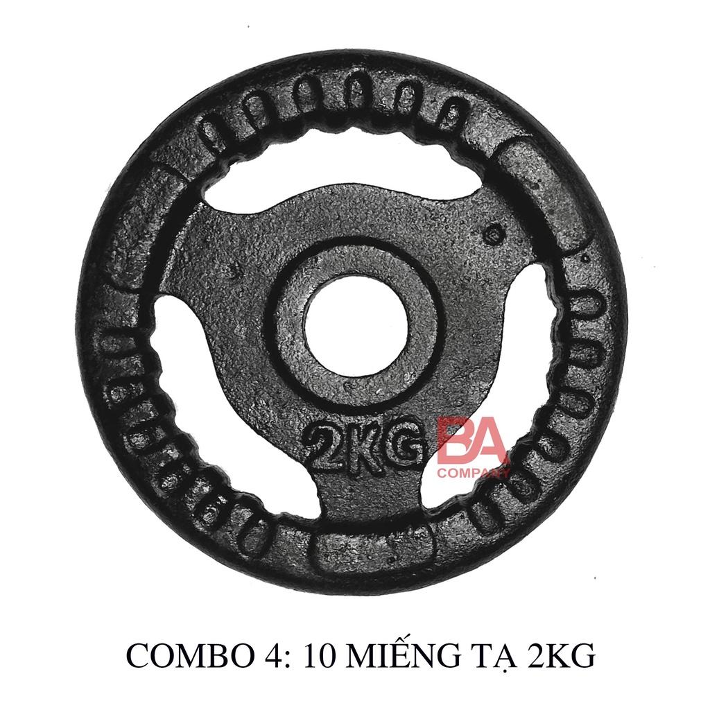 Combo 20kg miếng tạ gang phi 27