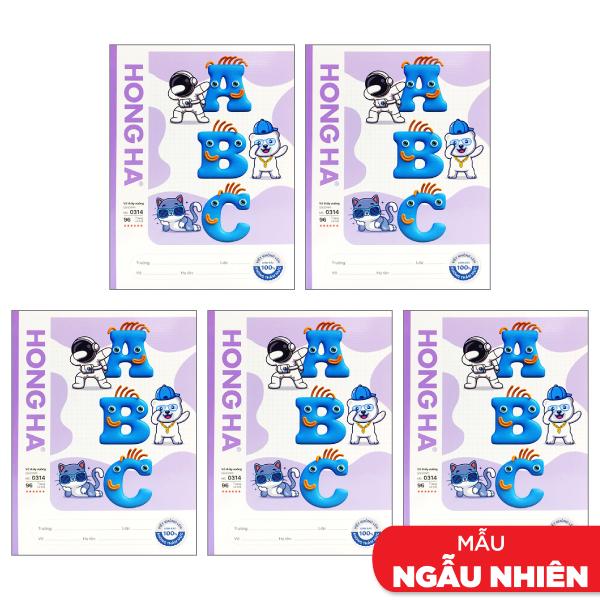 Combo 5 Tập Học Sinh Class ABC 4 Ô Ly Vuông 96 Trang 100gsm - Hồng Hà 0314 (Mẫu Sản Phẩm Giao Ngẫu Nhiên)