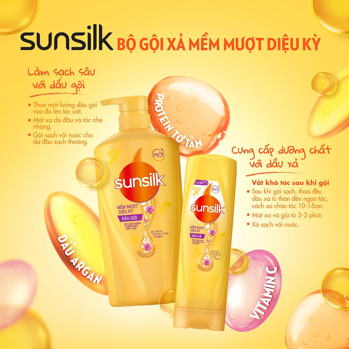 Dầu Gội Sunsilk Mềm Mượt Diệu Kỳ Từ Tinh Dầu Tự Nhiên 1.4kg