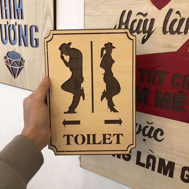 Bảng gỗ Toilet