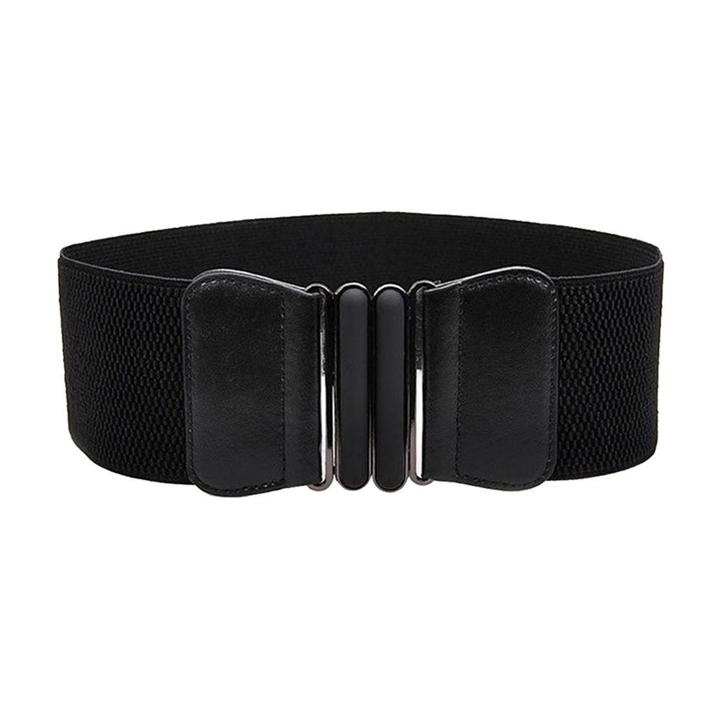 4Pcs Fashion Women Girls Elastic Stretch Buckle Wide Waist Belt Waist Band