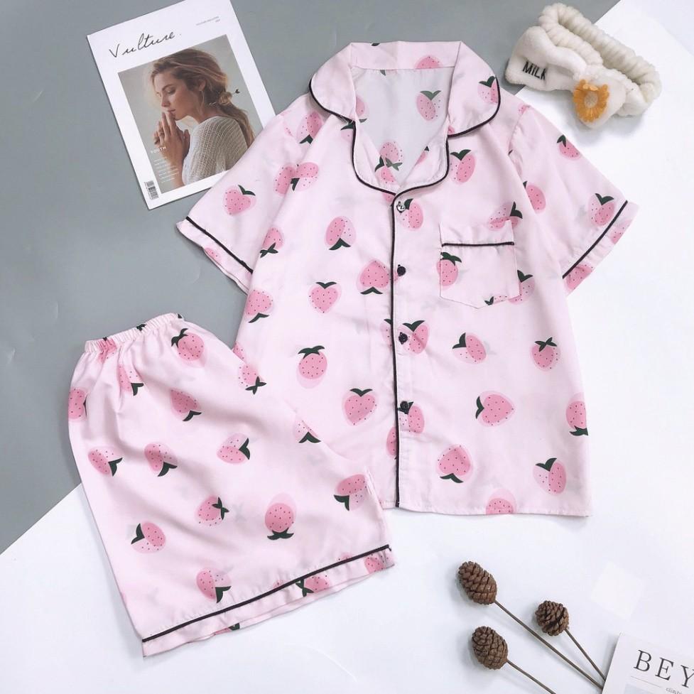 Mẫu mới về Bộ ngủ quần cộc áo cộc pijama kate thái cực hot hit bộ pyjama bộ