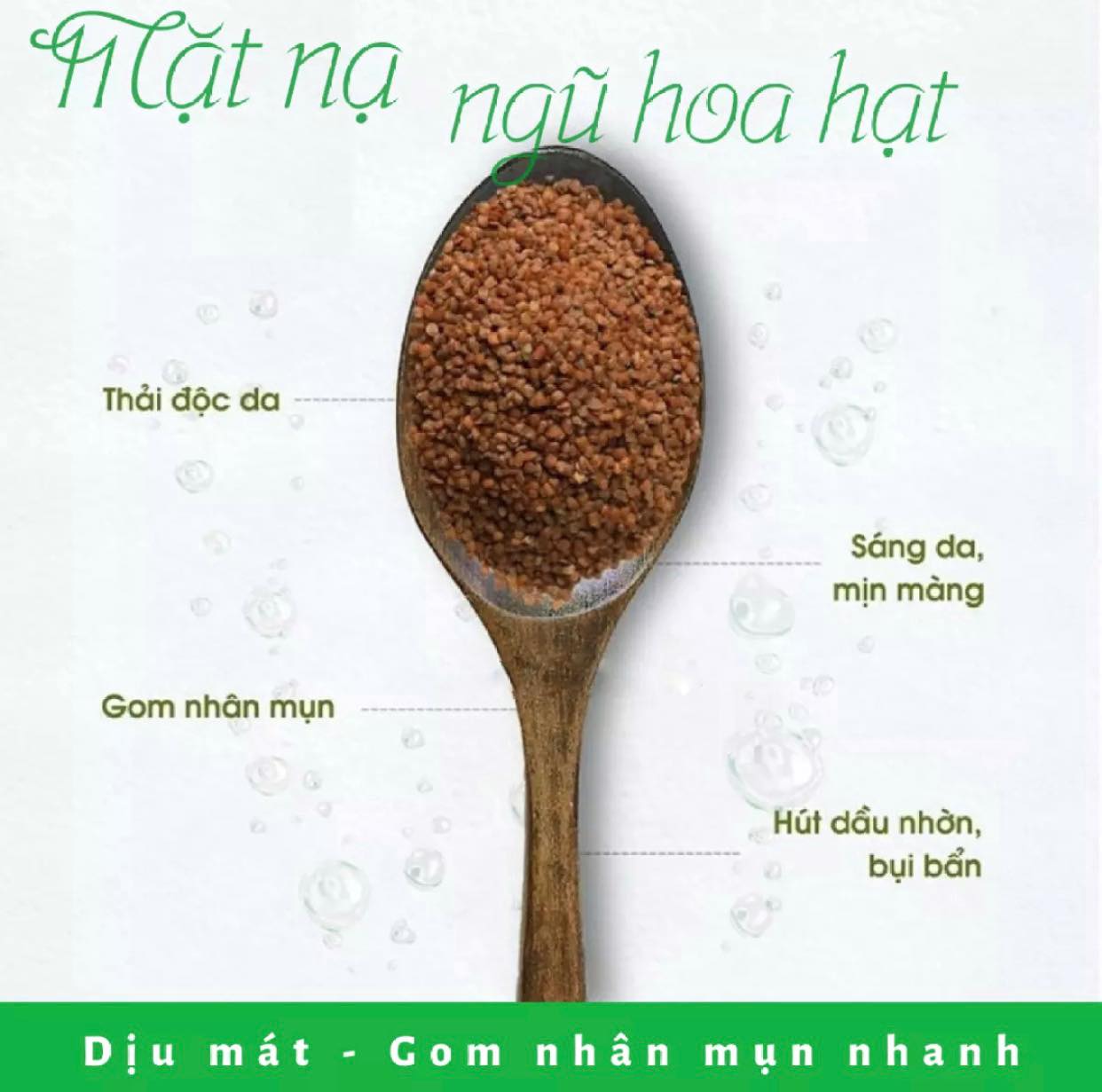 Ngũ hoa hạt thiên nhiên MẸ KEN 100G - ngũ hoa đắp mặt, mặt nạ ngũ hoa hạt, hạt đình lịch