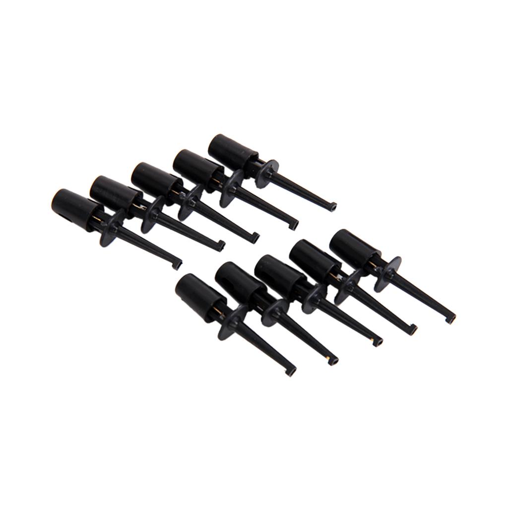 60 Pieces SMD IC Electrical Test Hook For Probe Black Clamp Grabber Test Probe