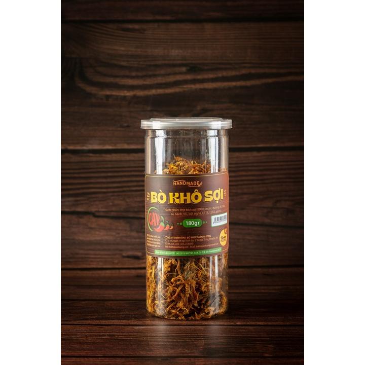 Khô bò khô sợi loại 1, thịt bò khô xé sợi vị cay đặc biệt Xuân Hương siêu ngon 180g