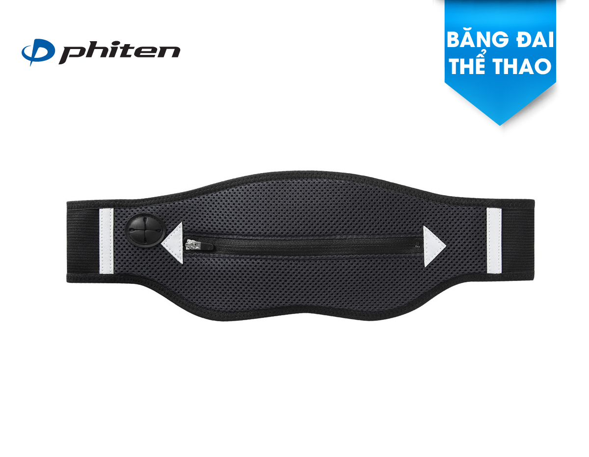 Đai lưng chạy bộ, tập gym, thể thao Phiten sport belt metax part (bản có túi đựng) AP215062