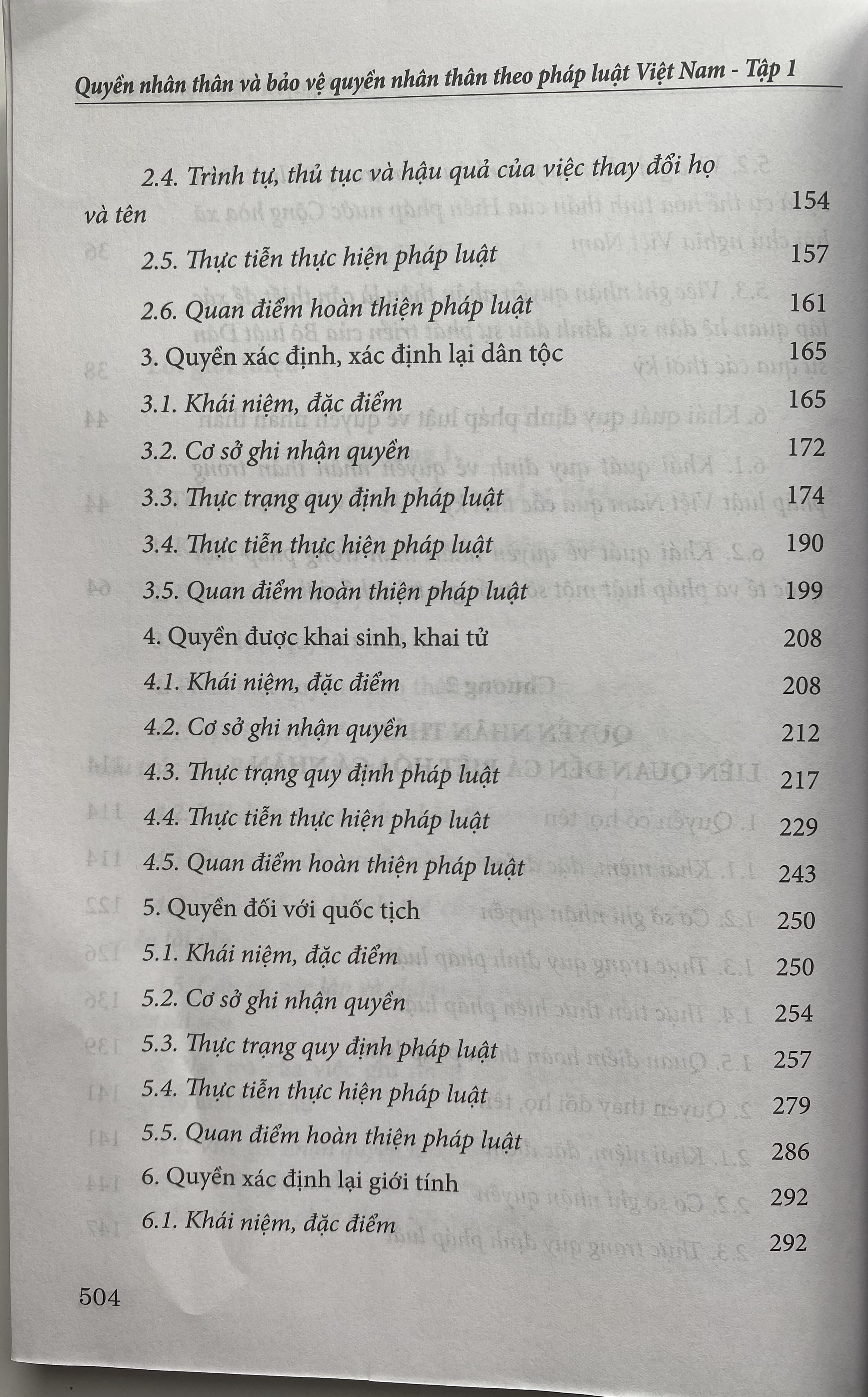 Quyền nhân thân và bảo vệ quyền nhân thân theo pháp luật Việt Nam -Tập 1