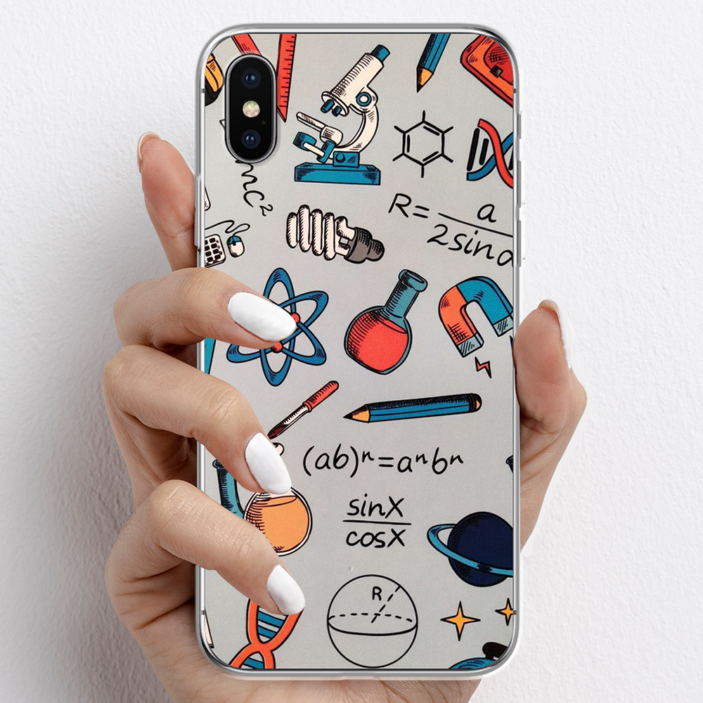 Ốp lưng cho iPhone XS, iPhone XS Max nhựa TPU mẫu Dụng cụ hóa học