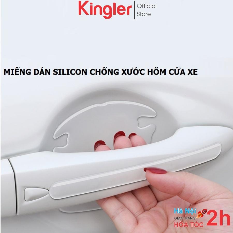 Combo 4 Miếng Dán Silicone Chống Xước Hõm Tay Nắm Cửa ôtô, Bảo Vệ Hõm Cửa Tránh Chầy Xước, Tiện Dụng, Dễ Dán. Kingler 9000