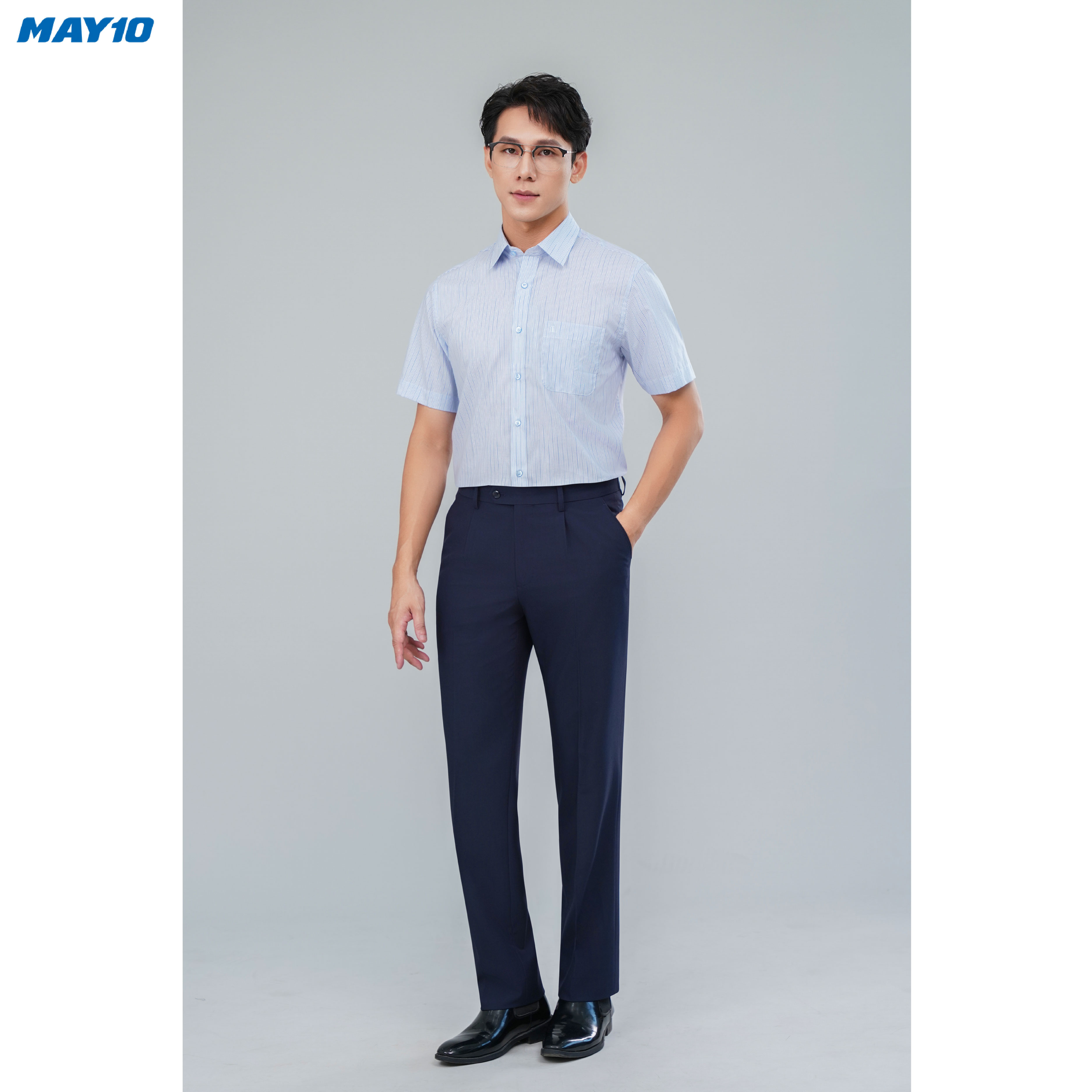 Sơ mi nam cộc tay May10 form Regular mã 010121193LT MD279