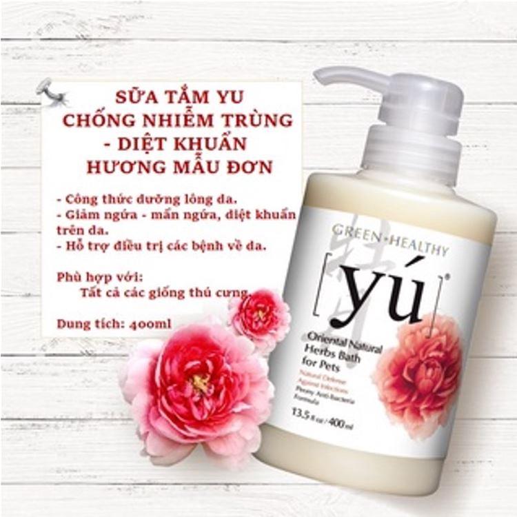 Sữa tắm YÚ cho chó, Sữa tắm nước hoa Yu Spa nhập khẩu đài loan dành cho CHÓ MÈO lông màu, trị ngứa chăm sóc da..