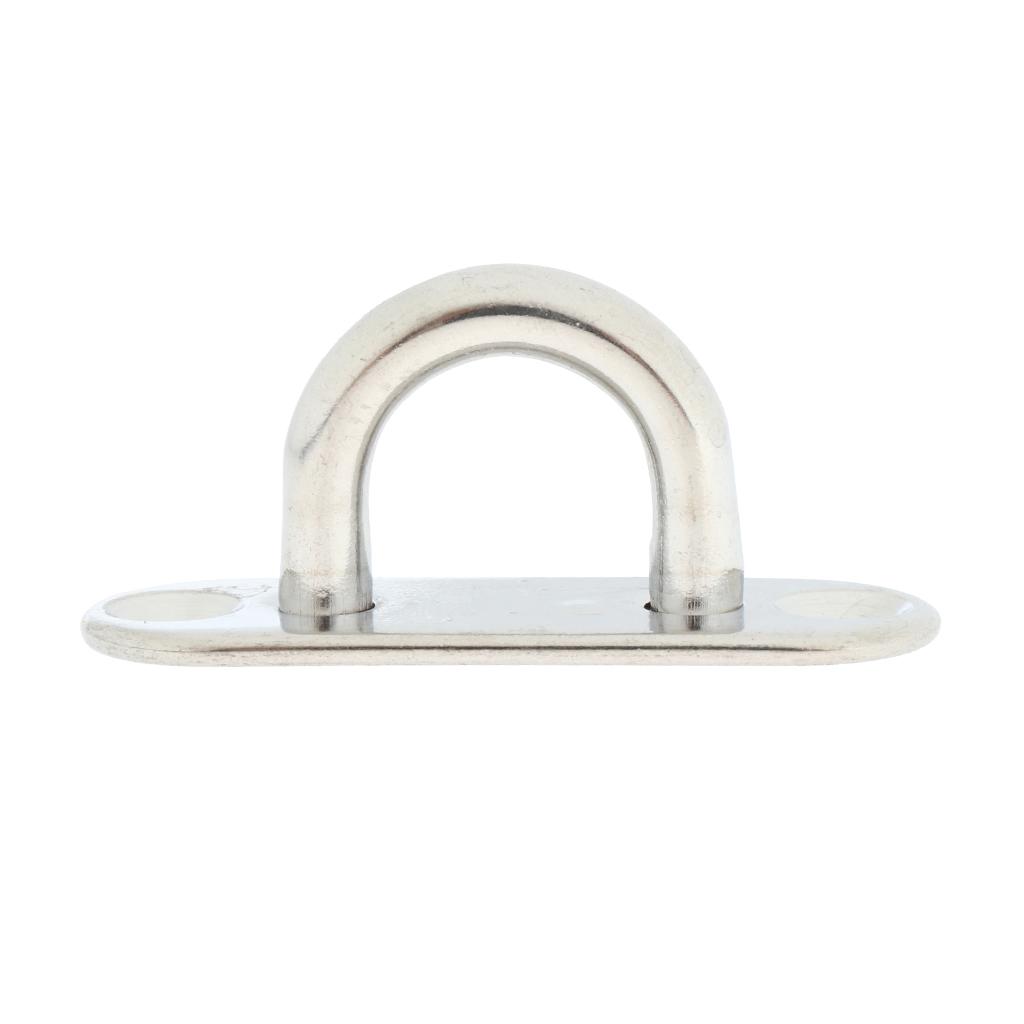 5, 6, 8mm 304 Stainless Steel Oblong Pad Eye Plate, Home Marine Boat Rigging