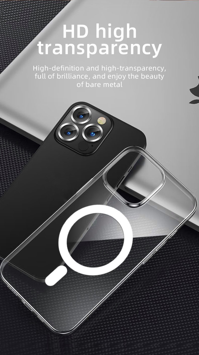 Ốp Lưng Sạc Từ Tính MIPOW TEMPERED GLASS TRANSPARENT Nguyên Liệu Đức dành cho iPhone 14 / iPhone 14 Plus/ iPhone 14 Pro/ iPhone 14 ProMax- Hàng chính hãng