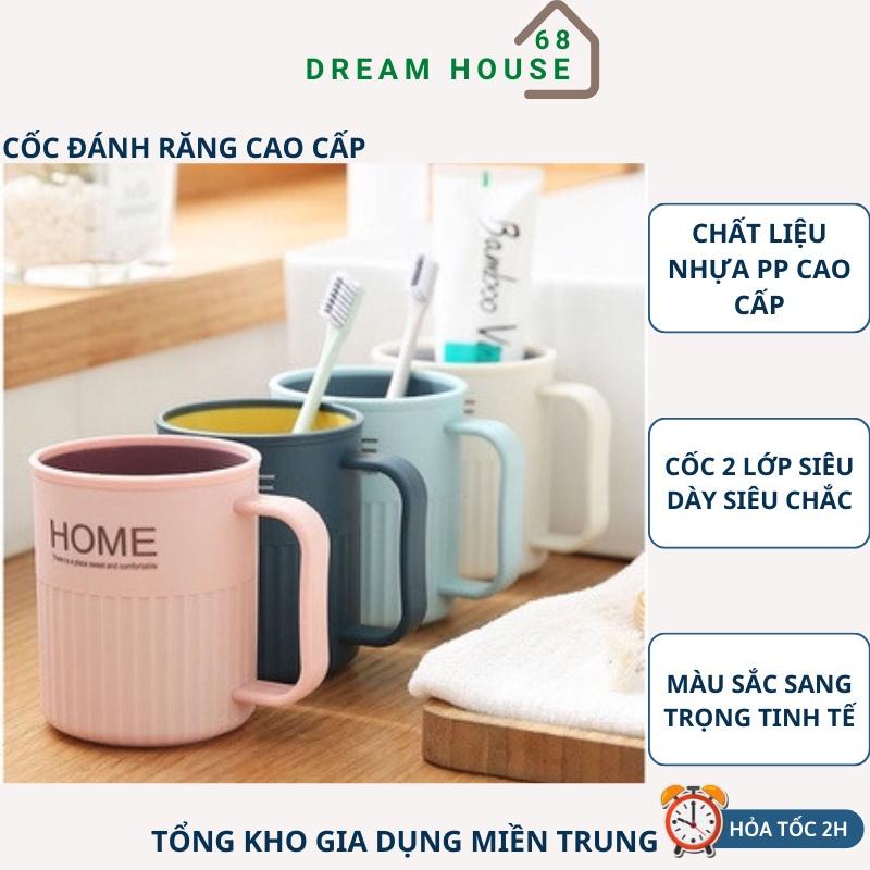 Cốc Đánh Răng Cao Cấp 2 Lớp , Ly Nhựa PP Đa Năng Uống Nước