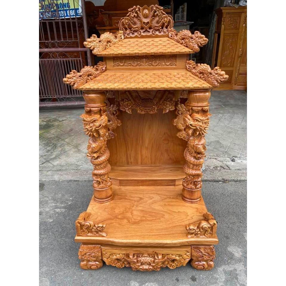 Bàn thờ thần tài ông địa 68 X 68 X 127CM, bàn thờ gỗ cao cấp , bàn thờ thần tài thổ địa