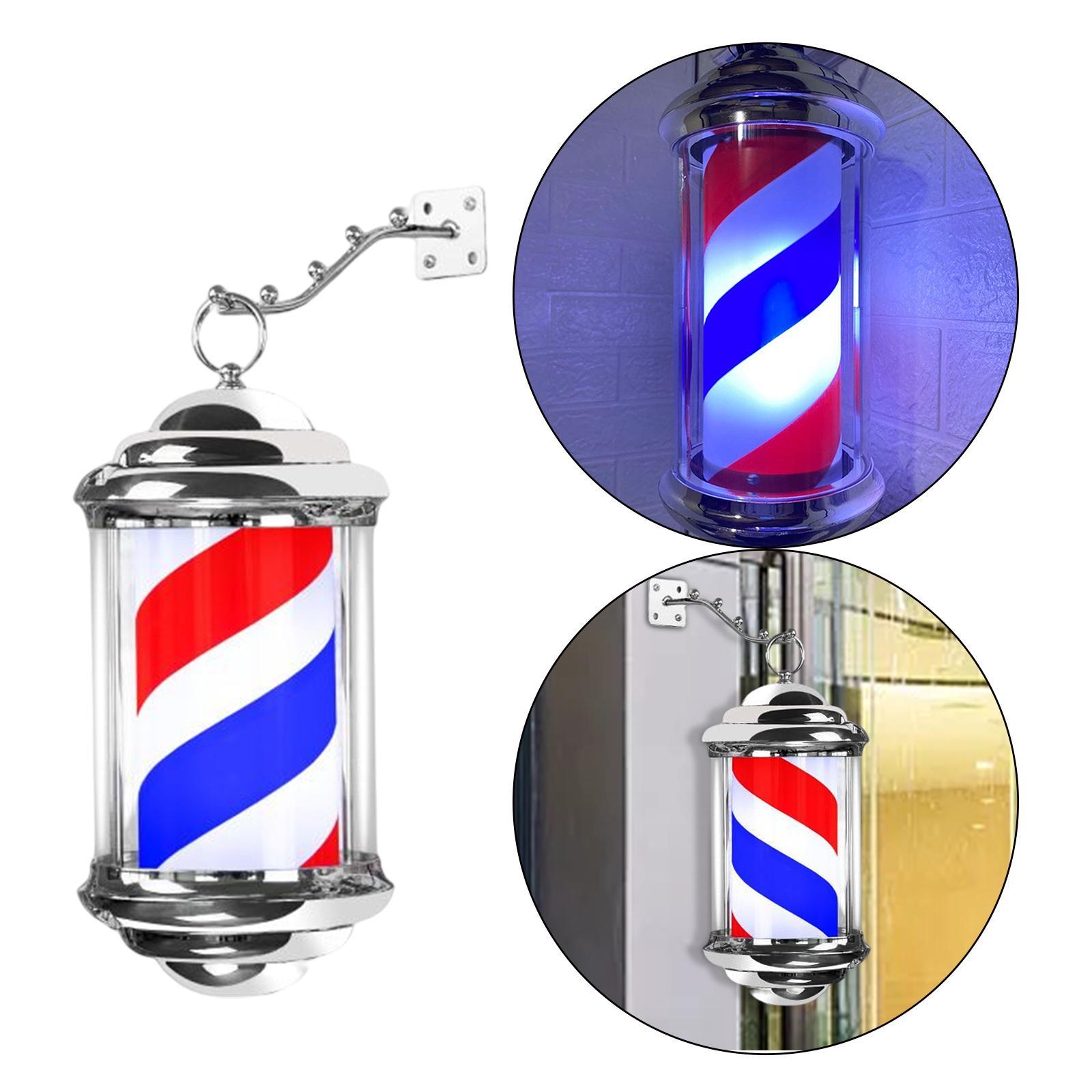 Barber Shop Pole Light Stripe Rotating Hair Salon Shop Sign for Outdoor