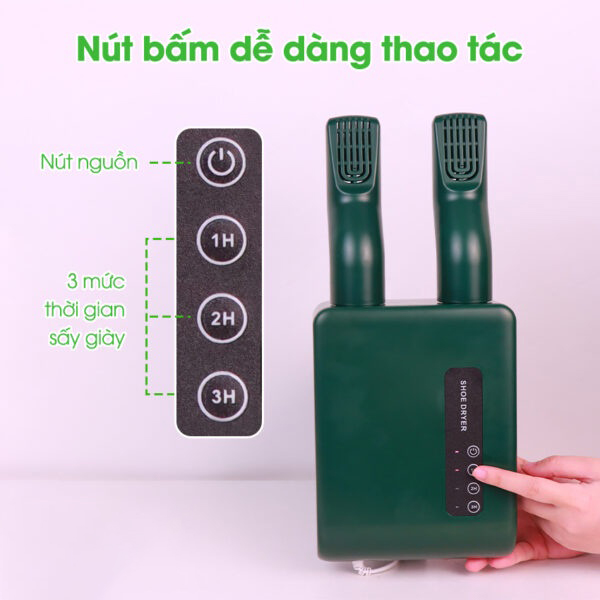 Máy Sấy Giày, Máy Sấy Giày, Máy Làm Khô Giày, Khử Mùi Hôi Diệt Vi Khuẩn Cho Giày Giao Màu Ngẫu Nhiên