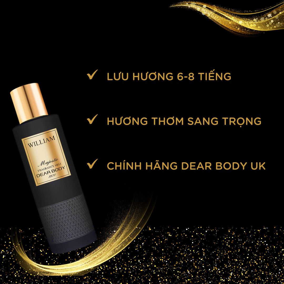 XỊT THƠM TOÀN THÂN DEAR BODY THƯỢNG HẠNG - MAJESTIC FRAGRANCE MIST 270ml - MÙI HƯƠNG THƠM MÁT - BỀN MÙI - TỎA HƯƠNG CẢ NGÀY DÀI