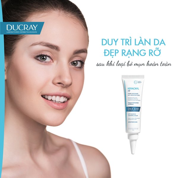 Kem Dưỡng Cân Bằng Dầu Giảm Viêm Mụn Ducray Keracnyl Pp Anti-Blemish Soothing Cream (30ml)