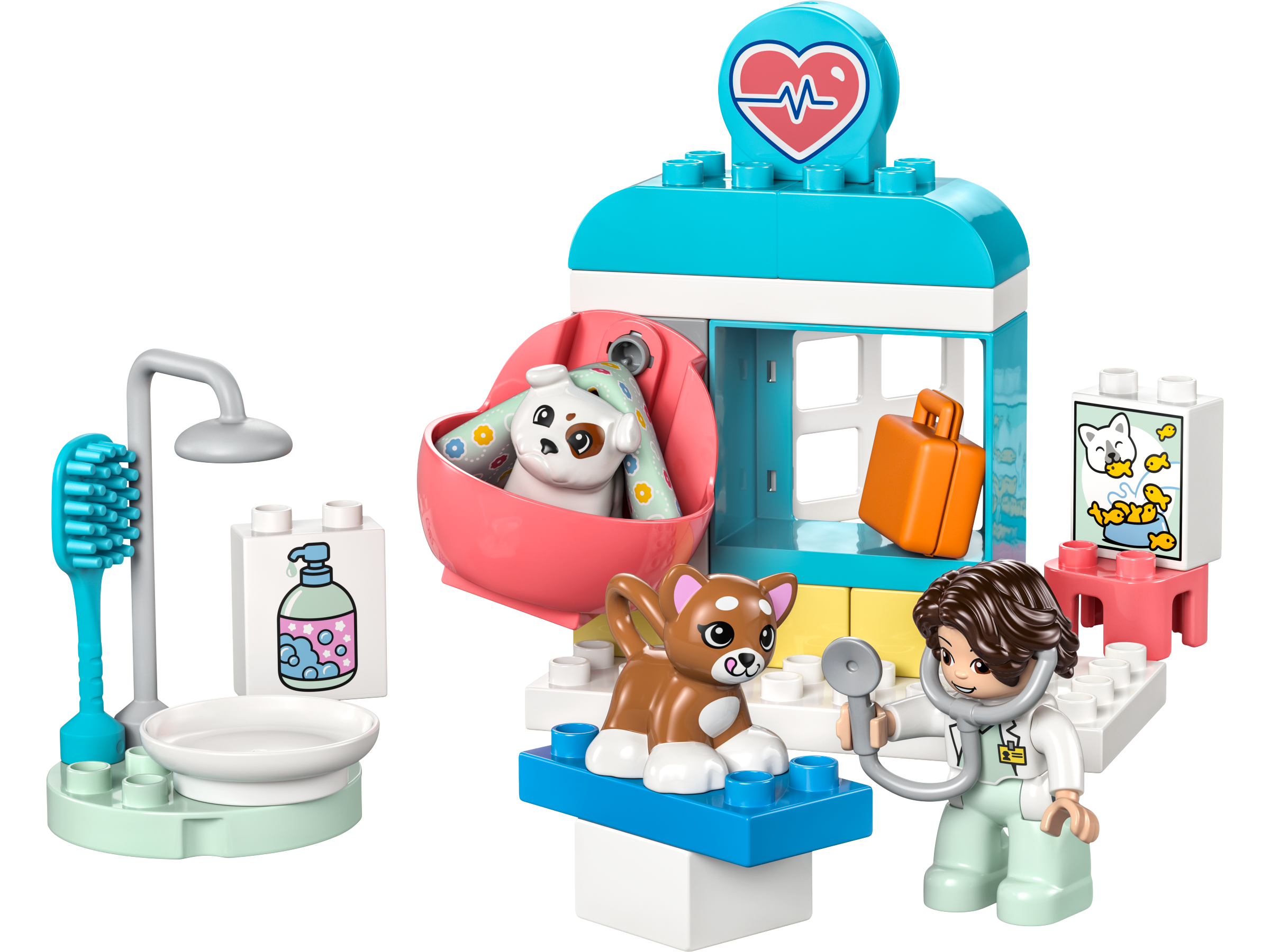 Đồ Chơi Lắp Ráp Phòng Khám Bác Sĩ Thú Y - Visit To The Vet Clinic - Lego Duplo 10438 (28 Mảnh Ghép)