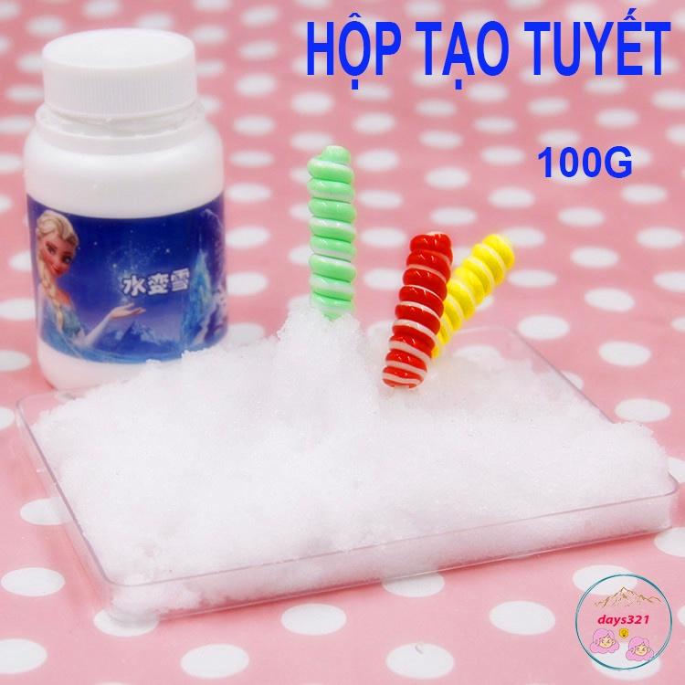 HỘP TẠO TUYẾT NHÂN TẠO 100GR MÀU TRẮNG MỊN - NGUYÊN LIỆU CHÍNH LÀM SLIME HÀNG LUÔN SẴN