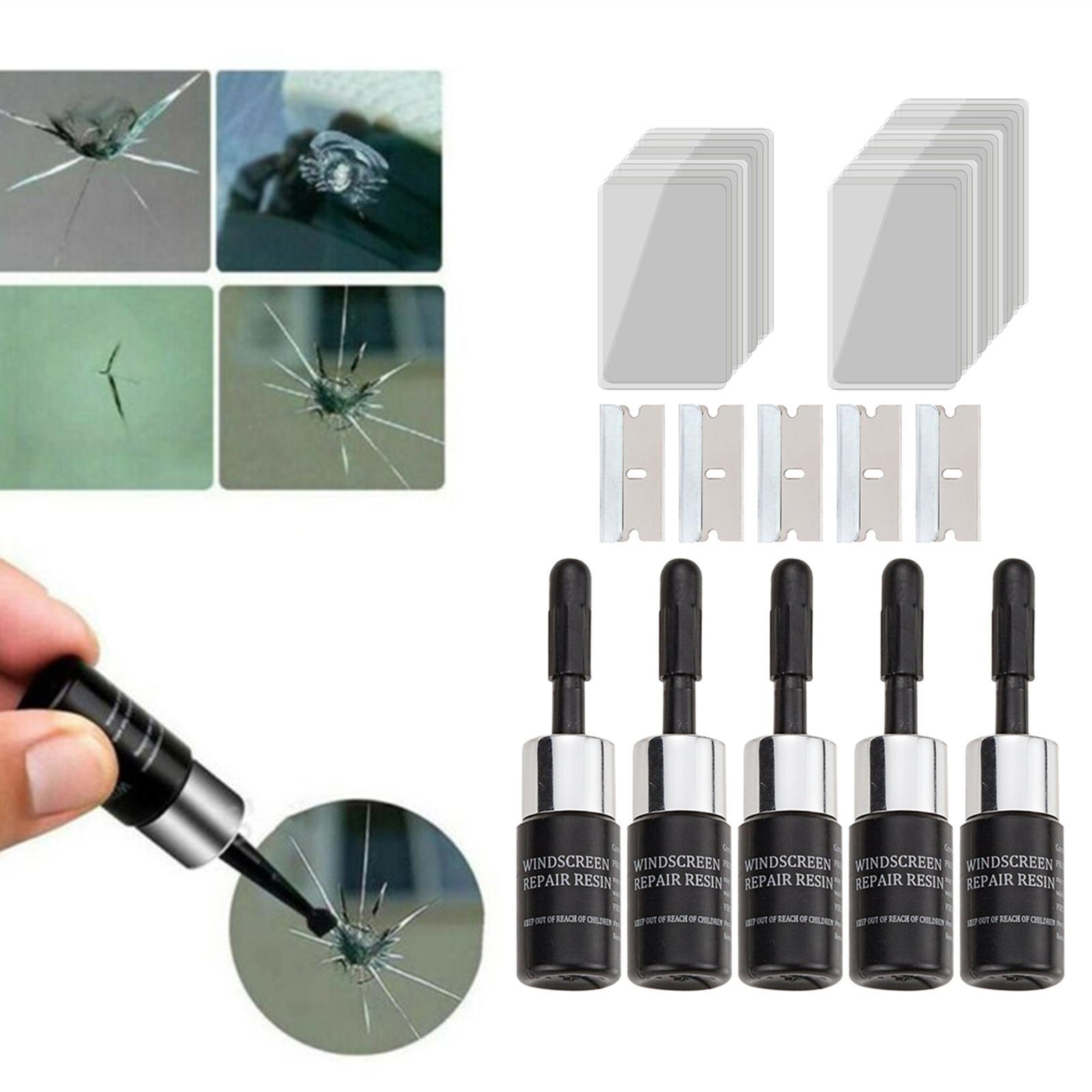 2x5 Pieces Glass repair Fluid Windshield Crack Repair Set Windscreen Tool