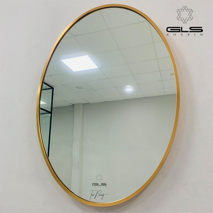 Gương soi GLS khung nhôm hình Ellipes 50x70cm sưu tập Thu 2022