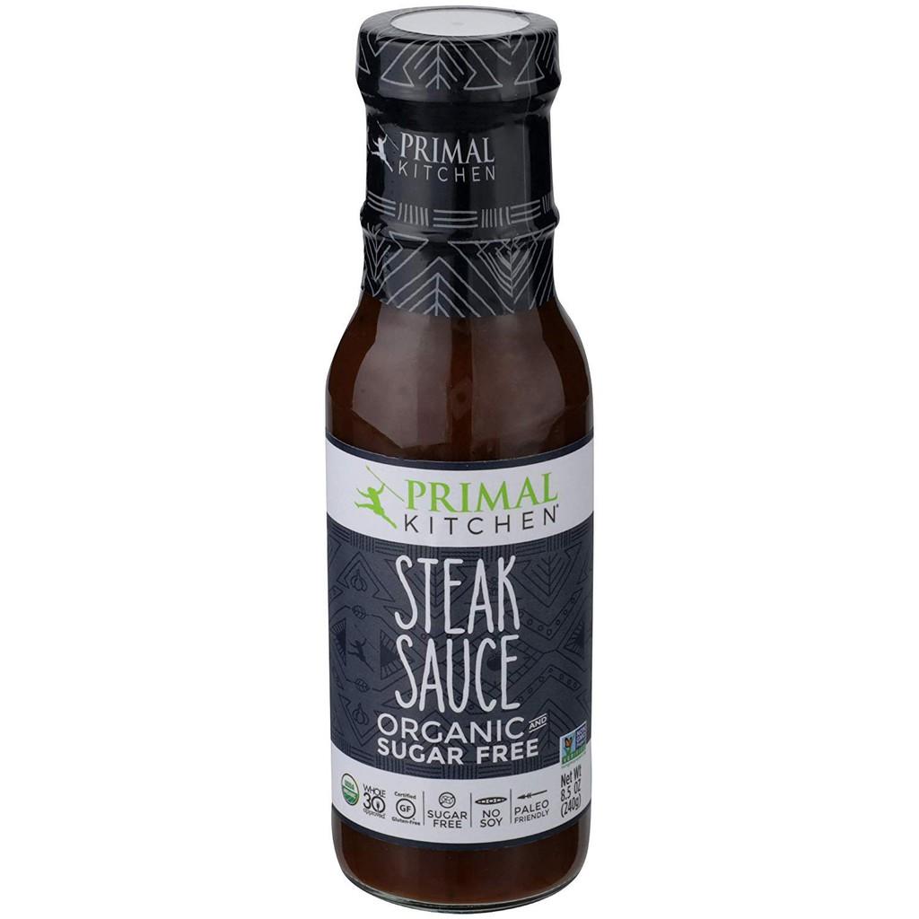 SỐT BÒ BÍT-TẾT ORGANIC - KHÔNG ĐƯỜNG Primal Kitchen, Sugar Free Steak Sauce, Whole30-Keto-Paleo, 240g (8.5oz)