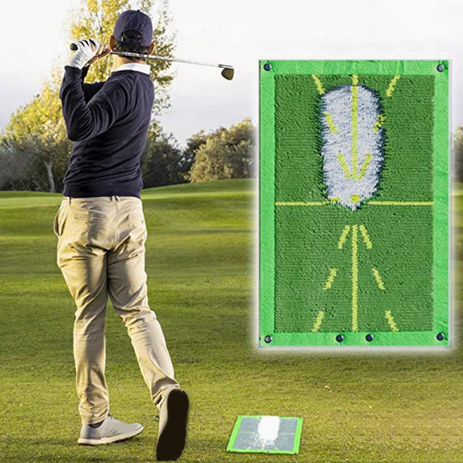 Golf Training Mat, Putting Game Golf Hitting Pad, Swing Trainer, Training Aid Rug for Outdoor Indoor Home Office Golf Gift Golf Putting Use
