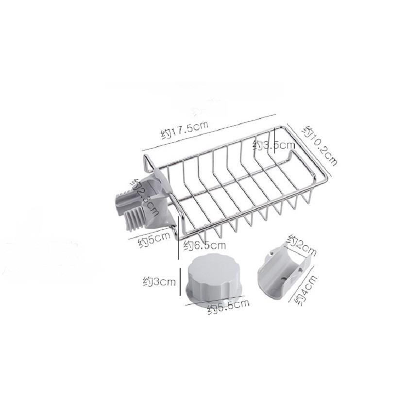 KỆ CÀI VÒI RỬA BÁT ĐỂ KHĂN VÀ RẺ RỬA BÁT TIỆN DỤNG BẰNG INOX