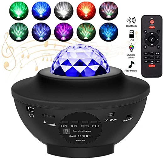 Đèn trang trí chiếu sao tích hợp loa bluetooth phát nhạc, đèn led laser 16 màu phiên bản PREMIUM trang trí sân khấu, phòng ngủ có điều khiển từ xa