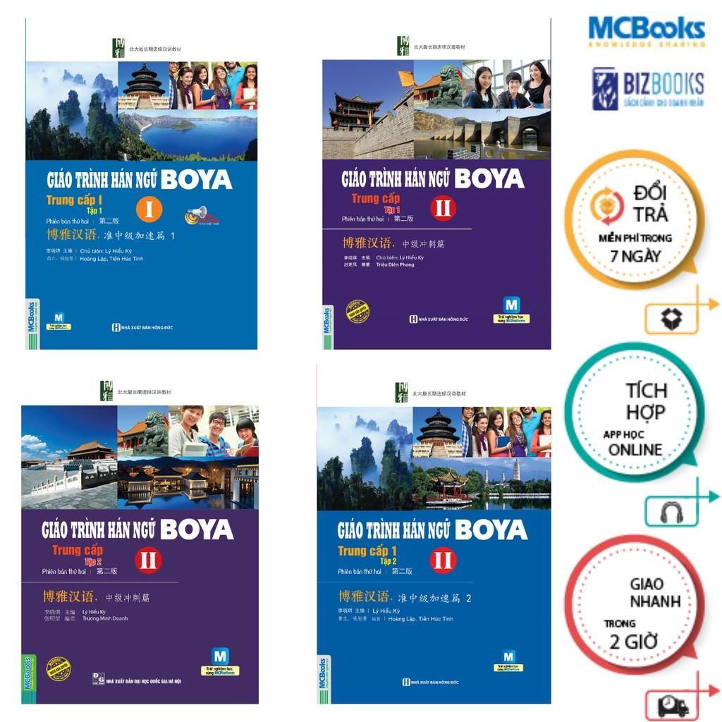 Sách - Giáo Trình Hán Ngữ Boya Trung Cấp - Combo 4 Cuốn - MCBooks