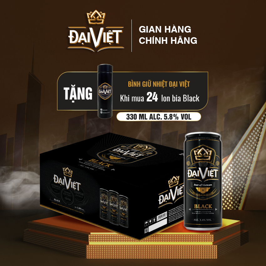 Bia Black Đại Việt, Bia đen sản xuất theo luật bia tinh dòng của Bia Đức, không hóa chất, Bia việt dành cho người có gu