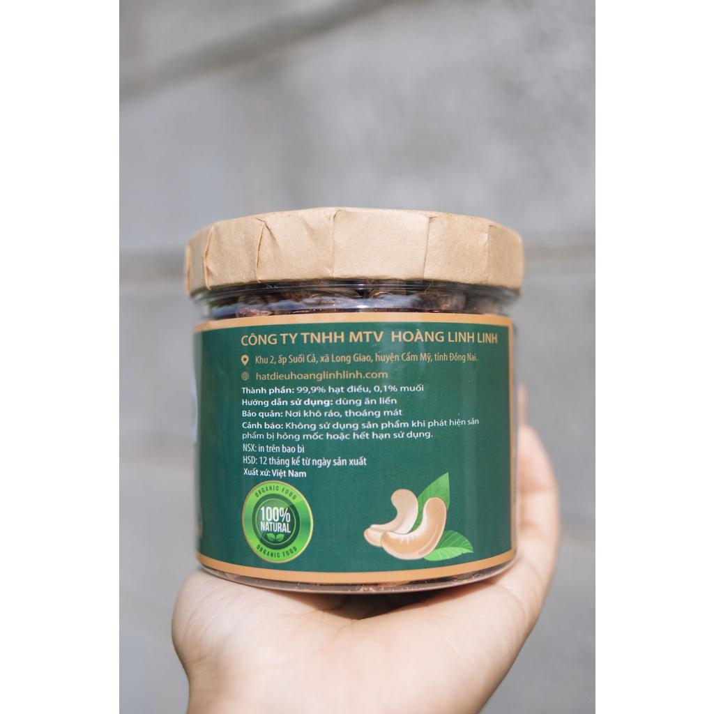 Hộp nắp giấy 250g Nguyên Hạt - Hạt điều Hoàng Linh Linh nhiều size thơm ngon giòn béo, rang mới hàng ngày
