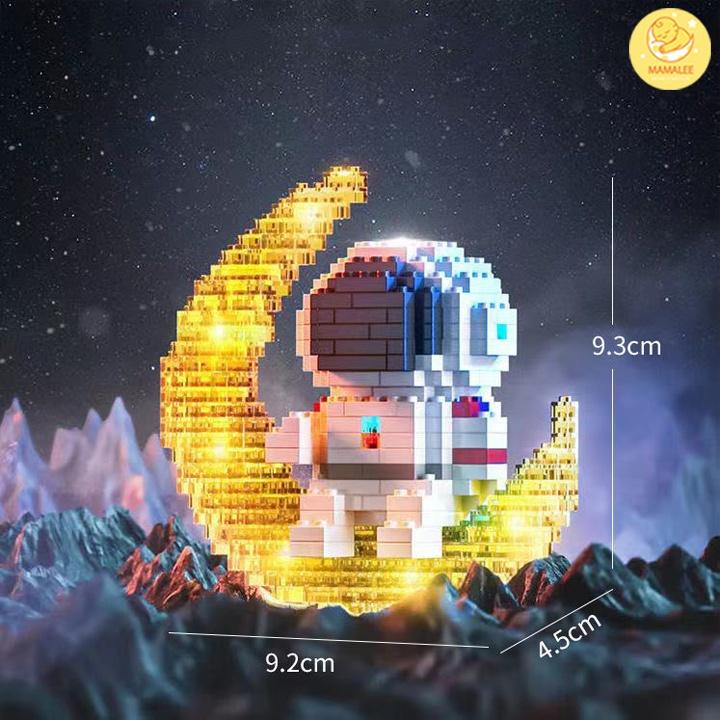 Lego 3D Phi Hành Gia Có Đèn Phát Sáng - Đồ Chơi Lắp Ráp Mô Hình Vũ Trụ