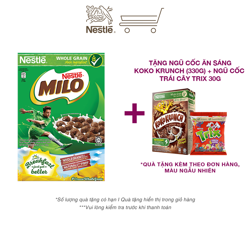 Ngũ cốc ăn sáng Milo (Hộp 330g)